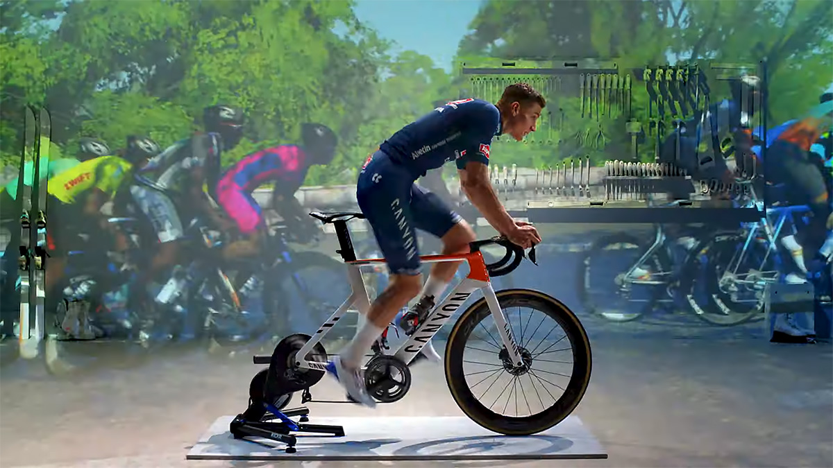 Zwift lekt nieuwe Canyon Aeroad in advertentie met Mathieu Van der Poel Becycled Fietsblog